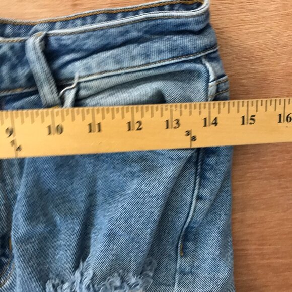 Cello Jeans Women 7 Blue High Rise Distressed Destroyed Raw Hem Medium Wash - Picture 10 of 13